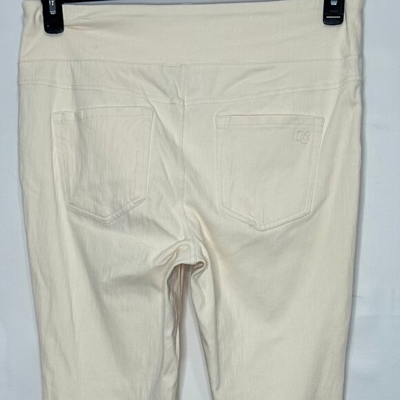 DG2 by Diane Gilman Woman’s Pants sz 12 Yellow Boot cut Stretch Pull-On Jeans - Picture 4 of 9